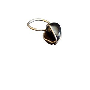 Vintage Sterling & Stone Wire Ring Size 6.5 (A2752)